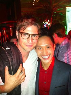With the actor  Adrian Voo
