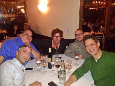 "Boys night out for Oscar Weekend!  Thanks to our dear friend Frank. So full I could cry! " 
- By Scott Lowell on Twitter - February 28th, 2014
