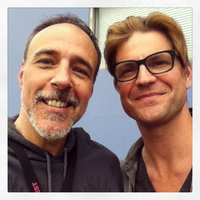 "Just ran in to the super nice and super handsome #GaleHarold on my way to work @ctgla! #QueerAsFolk"
