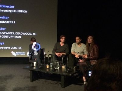 "#FILMONOMICS The panel - Joanna Hogg, Jay Basu & Gale Harold. Chair the wonderful Mia Bays. This is gonna be great!" - Twitter on April 12th, 2014
